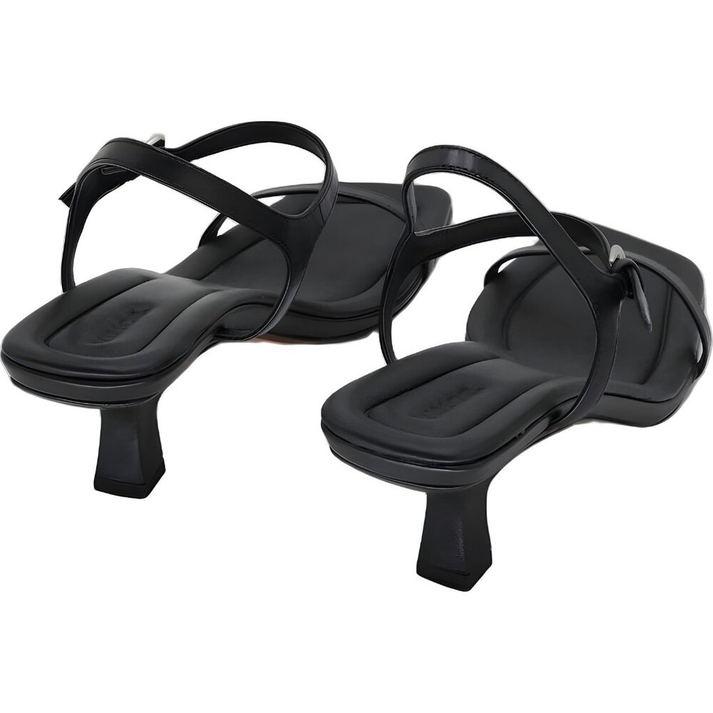 Vince Coco Leather Heeled Sandals Black Womens Dress Strappy US 8.5 EU 39 - Picture 3 of 6